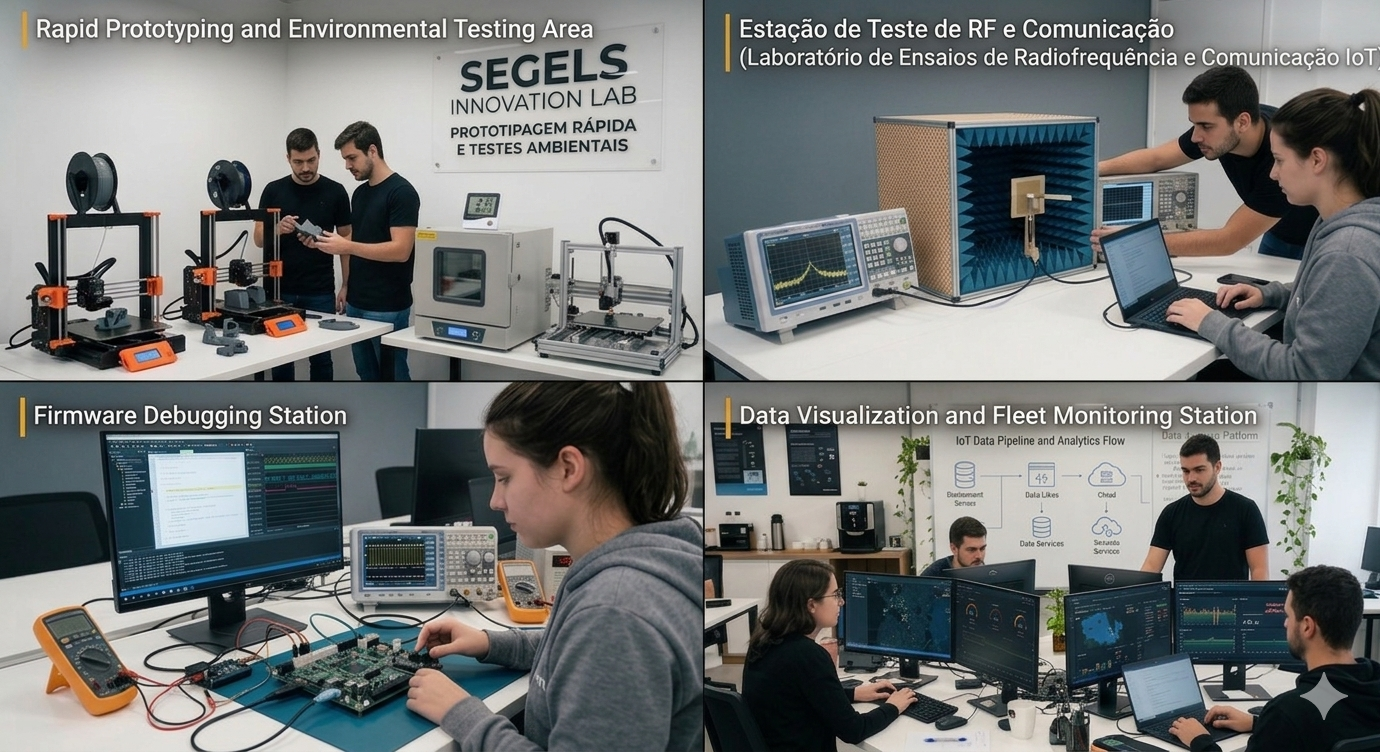 Laboratório SEGELS - Prototipagem, Testes RF, Firmware e Monitoramento